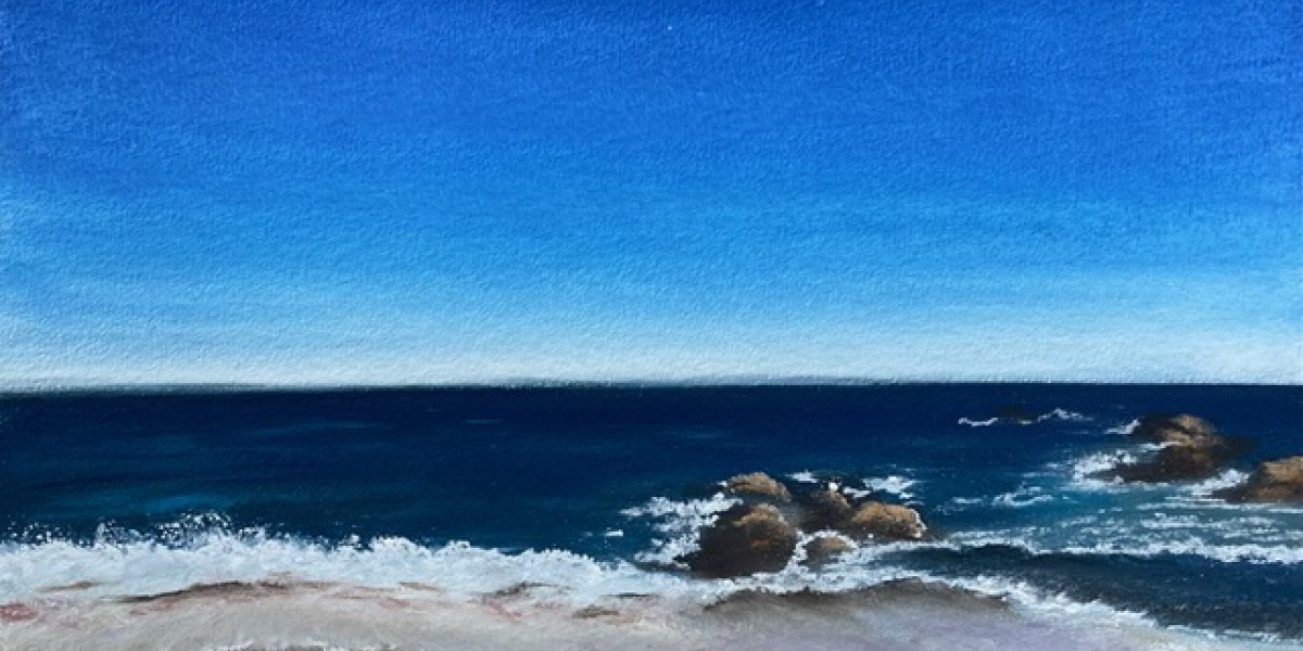 Malen mit Pastellkreide „Himmel und Meer“ Bild Malen mit Pastellkreide „Himmel und Meer“