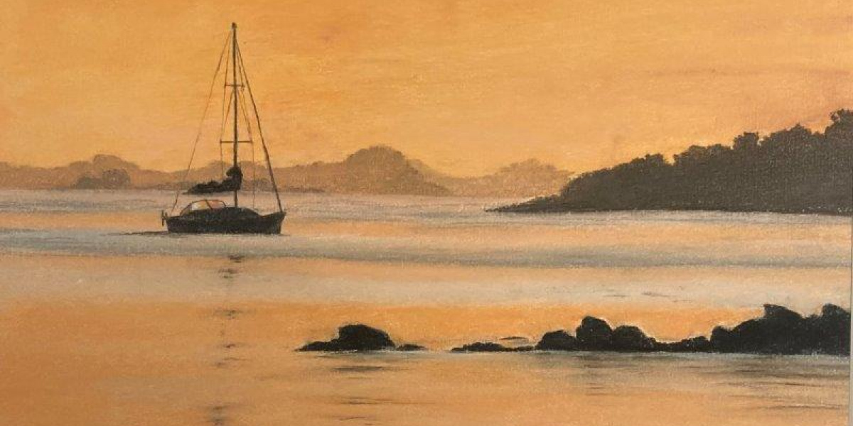 Bild Malen mit Pastellkreide Einführungsmotiv „Abendstimmung am Meer“