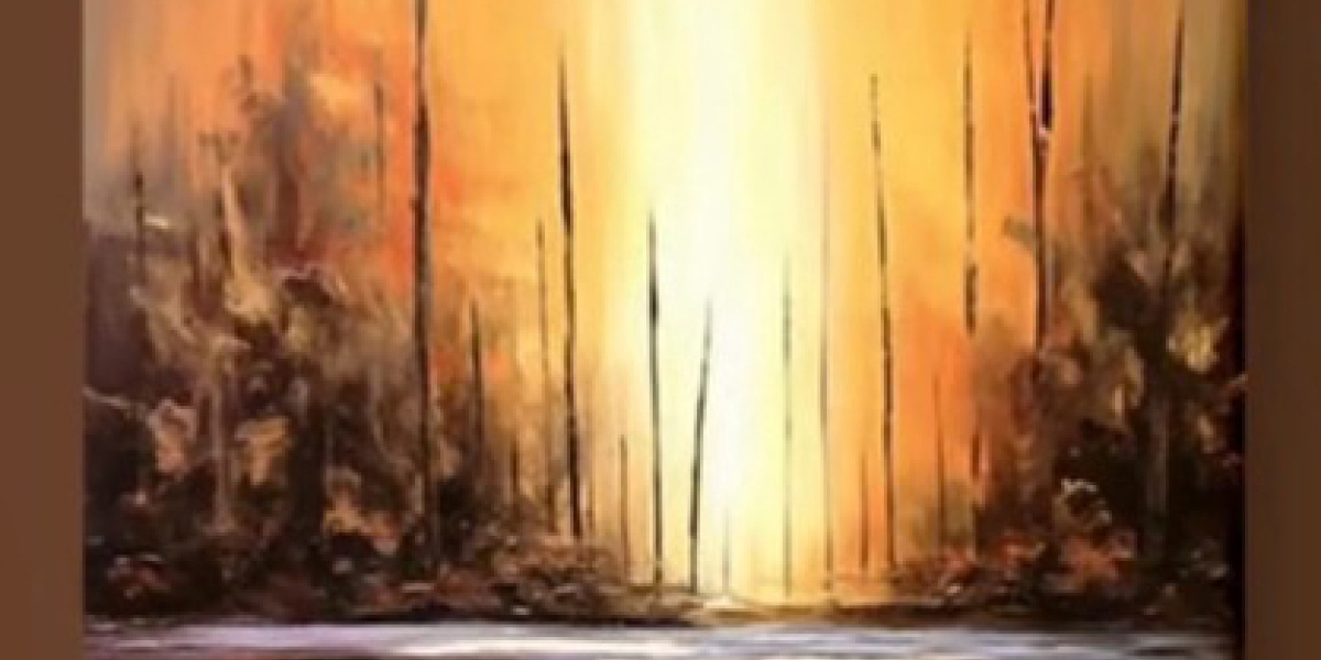 Malen mit Acryl - „Sonnenuntergang am See“ Bild Malen mit Acryl - „Sonnenuntergang am See“